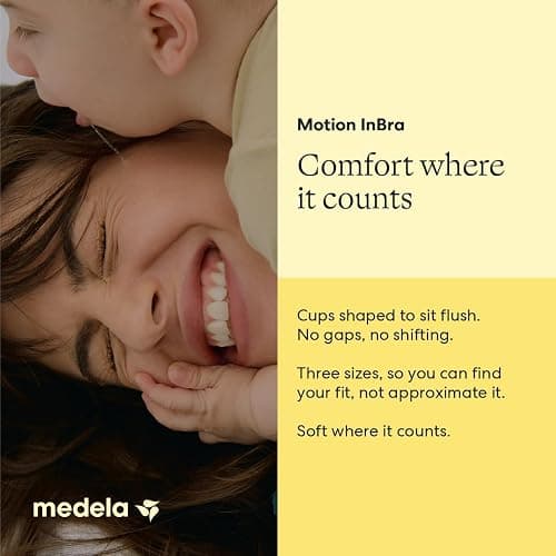 Medela Motion InBra Wearable Electric Breast Pump | Fully In-Bra, Hands-Free, Comfort Fit, BPA-Free, 5 oz Cups, USB Rechargeable, Quiet and Discreet thumbnail 5