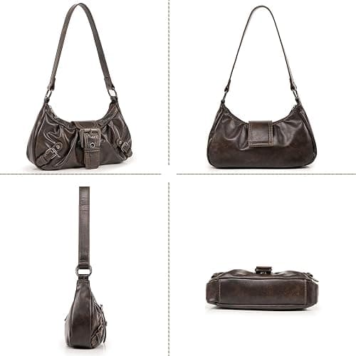 Shoulder Bag for Women Top Handle Handbag Purse Y2K Hobo Clutch Small Punk Purse Trendy thumbnail 5