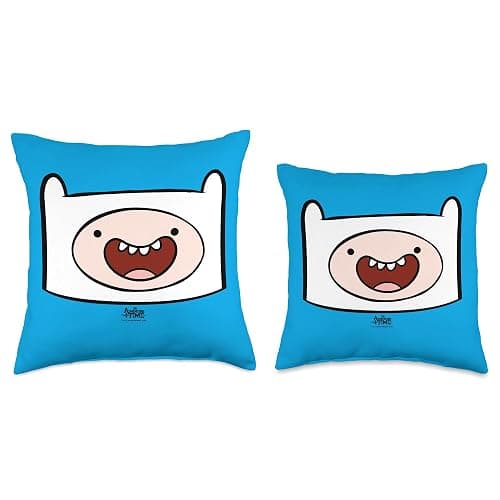 Adventure Time Finn Head Throw Pillow thumbnail 4