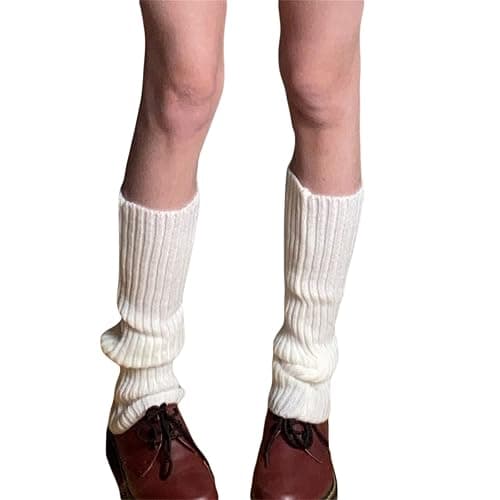 Fernvia Womens Lolita Knit Long Socks Leg Warmers Harajuku Japanese Kawaii Boot Socks Winter Ankle Heap Sock thumbnail 4