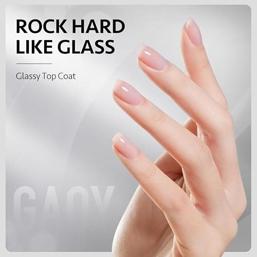 GAOY Gel Top Coat, Base Coat and Cuticle Oil Set, 3 Pcs 16ml Glossy No Wipe Combination for UV Light Cure Gel Nail Polish thumbnail 2