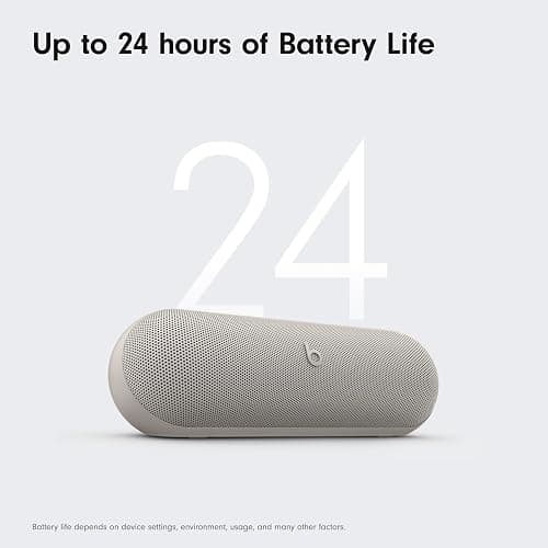 Beats Pill x Kim Kardashian - Wireless Bluetooth Speaker and Portable Charger via USB-C - Up to 24 Hours Battery Life, IP67 Water Resistant, Apple & Android Compatible, Built-in Mic – Light Gray thumbnail 4