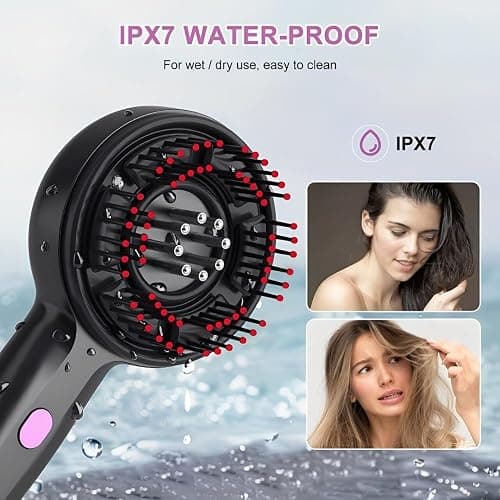 Electric Hair Massager Comb, Multi-Function Scalp Massager Brush for Hairs Care, Hair Scalp Massager Comb with Oil Applicator, Scalp Massager for Home Relaxation and Travel Use thumbnail 6