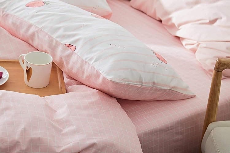 LifeTB Pink Plaid Fitted Sheet Twin Bedding Sheet Cotton Kids Girls Fitted Sheet Grid Bottom Sheet Deep Pocket Checkered Mattress Cover Twin Bedding for Teens Boys Women Adults - Twin - Pink Plaid thumbnail 2