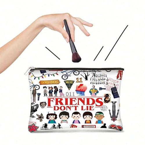Niarezom Stranger TV Makeup Bag, Movie Theme Cosmetic Bag, Perfect Birthday, Christmas, Anniversary, Graduation Gifts for Bestie, Sister, Friends, Movie Fans thumbnail 3