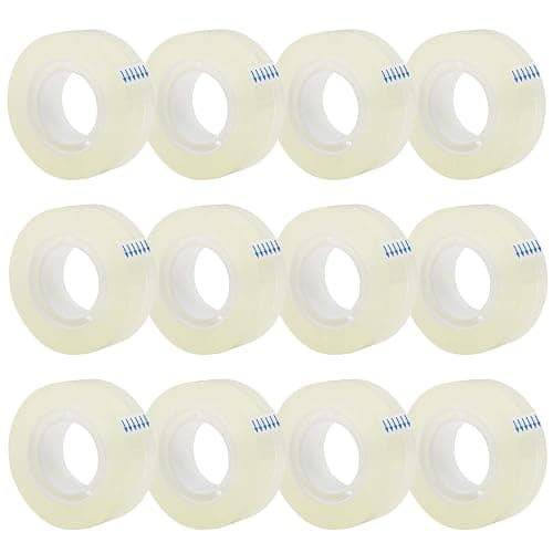OWLKELA 12 Rolls Transparent Tape Refills, Clear Tape, All-Purpose Transparent Glossy Tape for Office, Home, School - Image 1