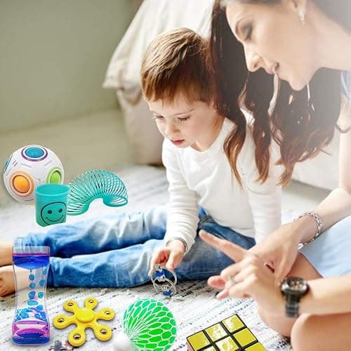 Scientoy Fidget Toy Set, 35 Pcs Sensory Toy for ADD, OCD, Autistic Children, Adults, Anxiety Autism to Stress Relief and Anti Anxiety with Motion Timer, Perfect for Classroom Reward with Gift Box thumbnail 2