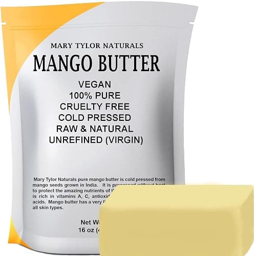 Mary Tylor Naturals Mango Butter 1 lb Cold Pressed, Unrefined,Raw Pure Mango Butter — - Image 1