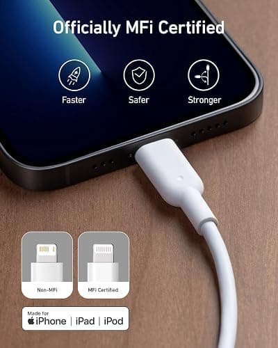 Anker USB C Charger Block 20W, 511 Charger ( Nano ), PIQ 3.0 Durable Compact Fast Charger with 6feet USB C to Lightning Cable (MFi Certified) for 14/14 Plus/14 Pro/14 Pro Max/13/iPad Pro and More thumbnail 4