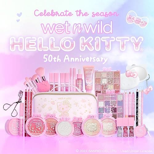wet n wild Hello Kitty 5-Piece Makeup Brush Set, Buildable & Blendable Multifunctional Seamless Application, Cruelty-Free & Vegan Feathery Soft Bristles thumbnail 4