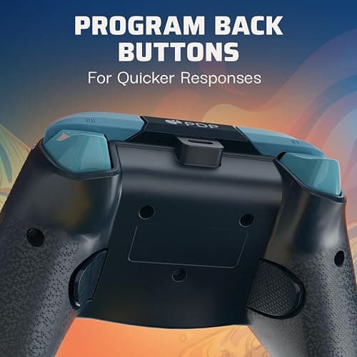 PDP Gaming REMATCH GLOW Enhanced Wired Controller: Licensed Xbox Series X|S Gamepad, Xbox One, Windows PC, Mappable Back Buttons, Audio Controls, Customizable Companion App: Blue Tide Glow in the Dark thumbnail 7