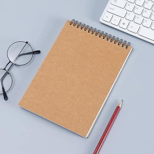 2Pack A5 A4 Sketch Books Hard Back Cover A4 A5 Spiral Bound Hardback Sketch Pad 160gsm Recycled Cartridge Paper, 2Pack thumbnail 8