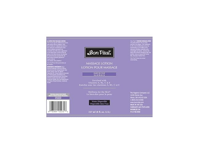 Bon Vital', Swedish Massage Lotion, 8 oz, Lightweight Professional Massage Lotion for Massage Therapy and Sports Massage, Enriched with Vitamins and Plant-Based Extracts, Unscented Formula thumbnail 2