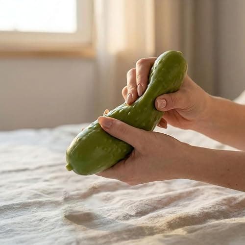 Novelty Squeeze Stress Ball, Jumbo Pickle Shaped Fidget Toy, Giant Squishy Toys, Slow Rebound Gel Stress Reliever for Adults thumbnail 2