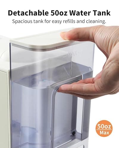 KIDISLE Hot & Iced Coffee Maker with Bold Setting, Single Serve Coffee Maker for K Cup and Grounds, 6-14 Oz Brew Sizes, 50 Oz Removable Water Tank, One Cup Coffee Machine with Reusable Filter, White thumbnail 6