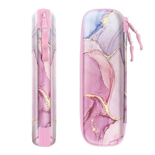 Fintie Holder Case for Apple Pencil Pro, Apple Pencil (USB-C / 1st / 2nd Generation), PU Leather Carrying Bag Sleeve Compatible with Pen, USB Cable, Samsung Stylus, Dreamy Marble thumbnail 5