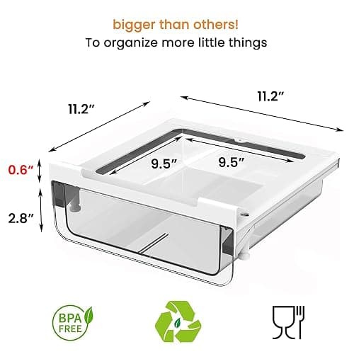 vacane Under Shelf Basket Organizer, Under Shelf Storage Drawer Pull Out, Under Cabinet Basket Hanging Holder for Cupboard Cabinet Pantry Kitchen, Add-on Space Saver thumbnail 2