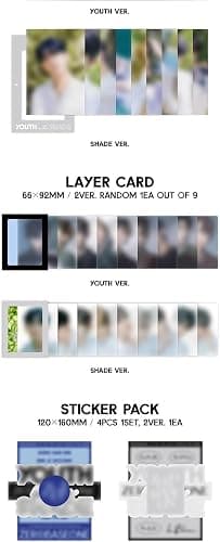 ZEROBASEONE YOUTH in the SHADE 1st Mini Album CD+POB+Artbook+Selfie photocard+Photo frame set+Layer card+Sticker+Zerose coaster+Tracking ZB1 (YOUTH Version) thumbnail 5
