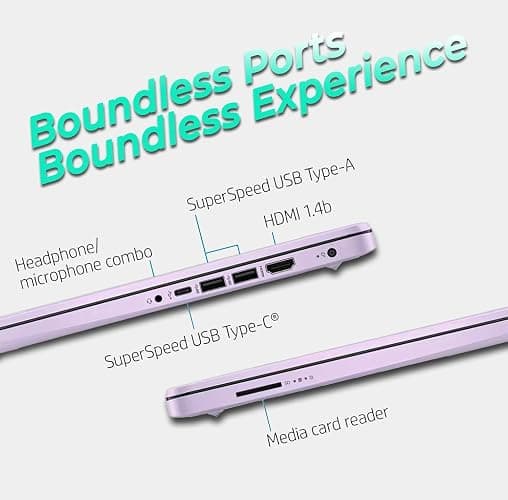 HP Everyday Slim Laptop • Microsoft Office 365 Included • Intel N150 CPU • 128GB SSD • Long Battery Lifes • Copilot AI • Windows 11 • Honey Lavender thumbnail 6