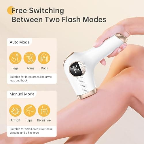 IPL Laser Hair Removal Device for Women and Men | At-Home Use, For Arms Legs Armpits Bikini Line thumbnail 7