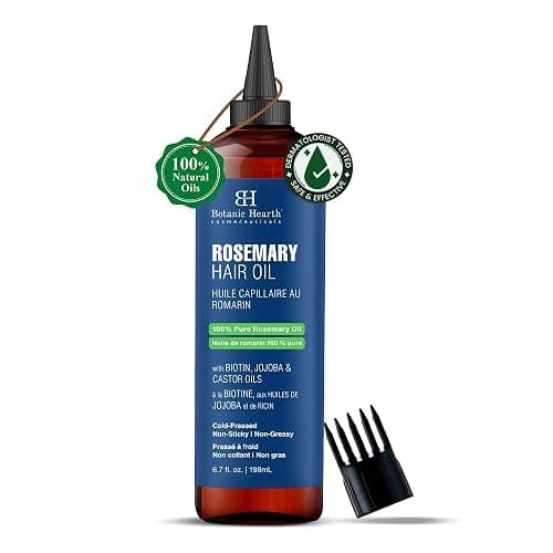 Botanic Hearth 100% Pure Rosemary Oil For Hair Growth (6.7 fl oz) Infused With Biotin, Jojoba & castor Oil | Nourishing & Volumizing | Non GMO Verified - Rosemary - 6.7 Fl Oz (Pack of 1) thumbnail 6