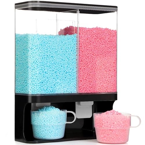Conworld Laundry Detergent Dispenser, Wall-Mounted Scent Booster Beads Dispenser for Laundry Organizer, Laundry Beads Container, Rice Dispenser, Black - Image 1