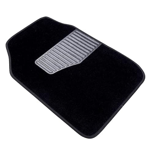 Amazon Basics Universal Fit Anti-Slip Carpet Floor Mats, Full Set for Car, SUV, Van & Truck, 4 count, Black, 25"L x 17.5"W (Front), 13"L x 17.5"W (Rear) thumbnail 2
