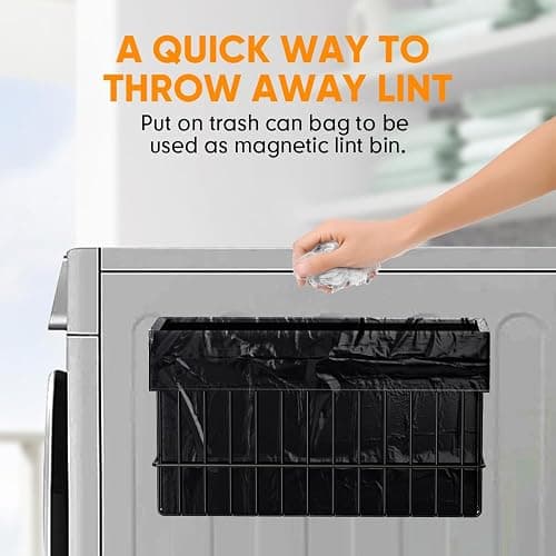 Moryimi Magnetic Dryer Ball Holder for Laundry Room Organization and Storage, Magnetic Lint Bin for Laundry Room, Iron Dryer Ball Container for Laundry Room Storage (No Balls, Black) thumbnail 6