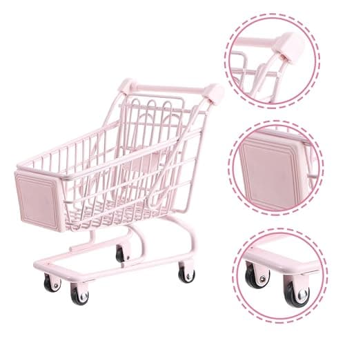 Garneck Supermarket Shopping Cart Toy Small Desk Organizer for Home Decor Cute Display for Bedroom Girl thumbnail 7