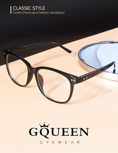 GQUEEN Fake Non Prescription Glasses Clear Lens for Women Men Oversized Frame UV400 Protection, 201581 thumbnail 2