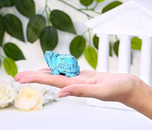 DUQGUHO 2" Travel Turtle Gift Decor Crystals Figurines Turquoise Crystal Best Turtles Travels Gifts for Women Traveling Travelers Cute Decorations thumbnail 4