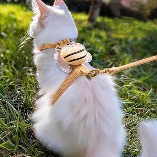 Cat Harness and Leash Set, Cat Harness Escape Proof, Rabbit Harness and Leash Set, Costumes for Cats and Bunny(A, Middle) thumbnail 8