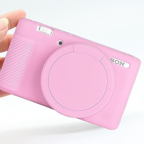 Camera Case for Sony ZV-1,ZV1 Camera Soft Case Cover Rubber Camera Sleeve with Removable Lens Cover,Anti-Scratch Slim Fit Soft Sleeve with ZV1 Screen Protector and Strap Wrist. (Pink) thumbnail 6