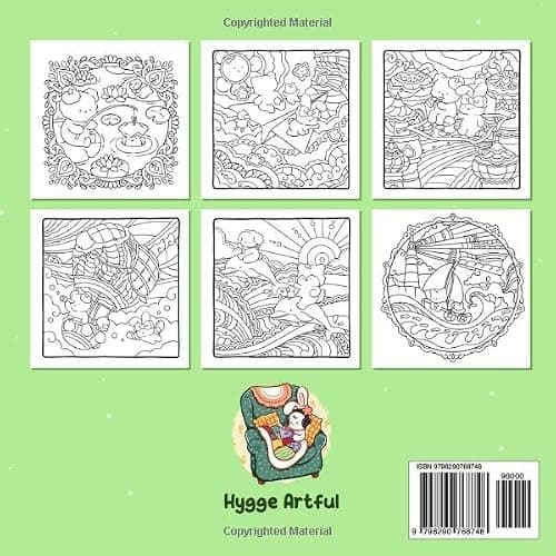 Patterns World: Coloring Book for Adults and Teens Featuring Adorable Friends, Cute Mandalas, and Cozy Scenes for Relaxation thumbnail 2
