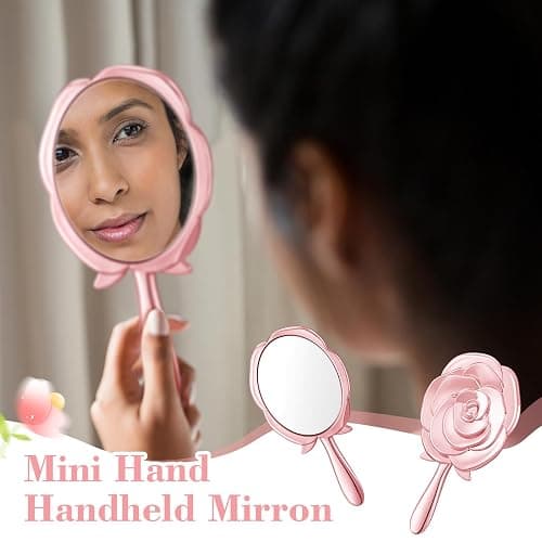 Suzile 36 Set Vintage Handheld Mirror Mini Rose Compact Mirror Quinceanera Party Favors Gift for Guests Princess Party Supplies with Thank You Tags for Wedding Bachelorette Souvenir Gift(Rose Gold) thumbnail 5
