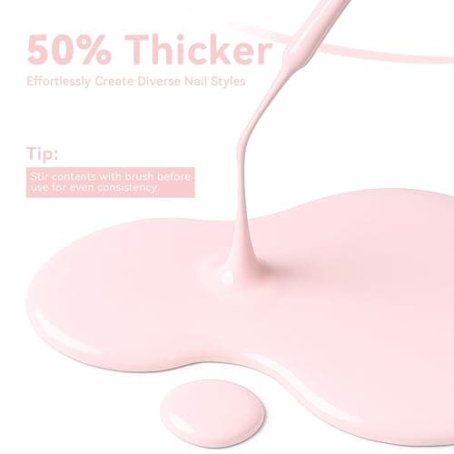 MAYCHAO Pink Gel Nail Polish Art Liner 8ml Light Pink Build in Thin Brush for Swirl/Euphoria French Tips Manicure Painting DIY at Home thumbnail 4