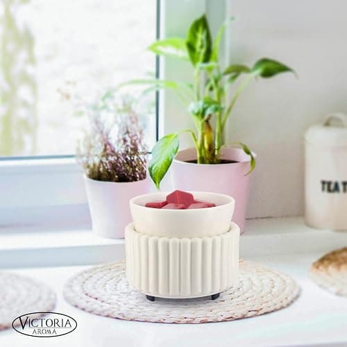 VICTORIA AROMA Ceramic Wax Melt Warmer 3-in-1 Candle Wax Warmer for Scented Wax Melter Electric Fragrance Wax Burner for Home Office Bedroom Gift & Decor… thumbnail 2