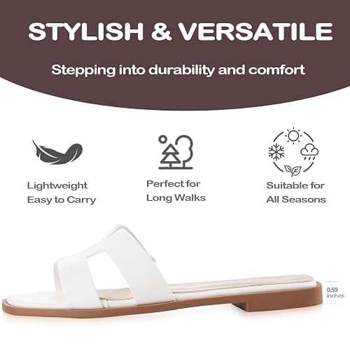 YTSKJ Sandals for Women 2026 Dressy Slides Flat Open Toe Comfortable Soft Leather Slip On Ladies Casual Wide Width Cute Trendy Shoes Summer Beach thumbnail 5