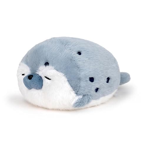 Chubby Blob Seal Pillow, 15.7" Cute Fat Seal Plushie Stuffed Animal Toy | Soft Ocean Animal Hugging Pillow, Squishy Mochi Seal Plush Body Pillow, Gift for Kids and Adults - Image 1