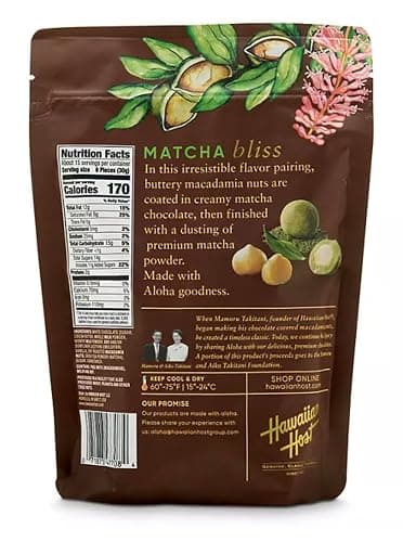 Hawaiian Host Matcha White Chocolate Macadamias - 16 oz Bag (Pack of 1) thumbnail 2