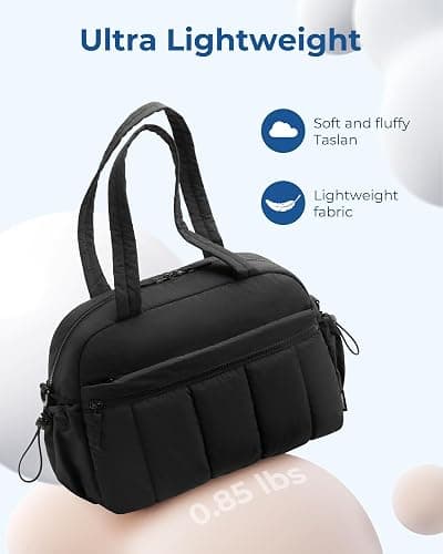 BAGSMART Womens Gym Bag 24L Travel Bag for Weekend Overnight with Wet Pocket, Underseat Cabin Bag for EasyJet, Carry on for Ryanair & Trolley Sleeve, Ultra Lightweight, Grey thumbnail 4