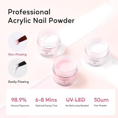 Glamonade Acrylic Nail Kit for Beginners: Professional Acrylic Nail Kit Set with Everything with Drill Powder Nail Art Starter Tech Kit at Home Salon Gift thumbnail 3