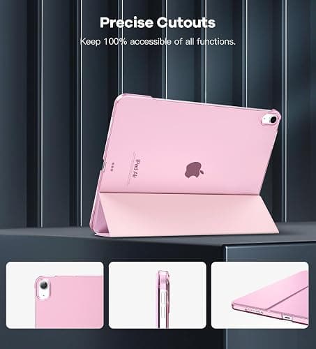 TiMOVO Case for iPad Air 13 Inch (M3/M2-2025/2024), Slim Stand Cover for iPad Air 13-inch, Support Touch ID, Auto Wake/Sleep Smart Shell with Translucent Back, Flowers Pink thumbnail 6