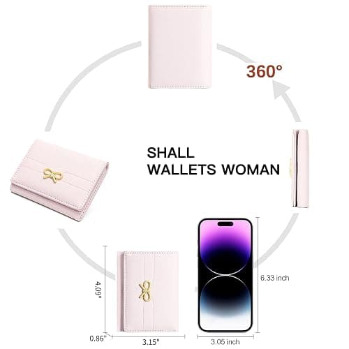 SENDEFN ID Credit Card Holder Small Wallets Cute Coquette Bow Wallet for Women Girls thumbnail 5