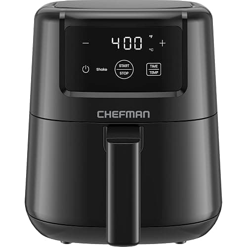 CHEFMAN 2 Qt Mini Air Fryer – Digital Space-Saving Compact Air Fryer with Nonstick and Dishwasher Safe Basket, Quick & Easy Meals in Minutes, Features Digital Timer and Shake Reminder – Black - Image 1