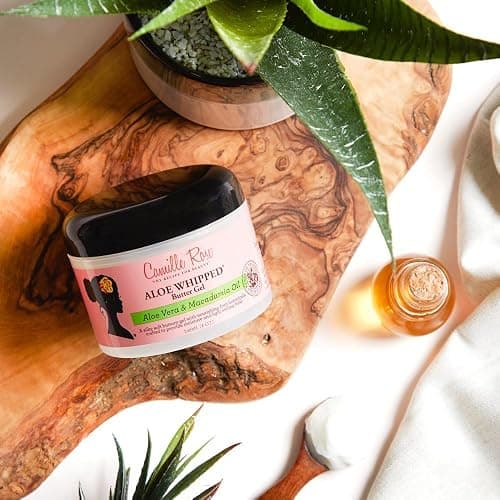 Camille Rose Aloe Whipped Butter Hair Styling Gel, with Aloe Vera and Macadamia Oil for Moisture and Light Hold, for All Hair Types 8 oz thumbnail 4