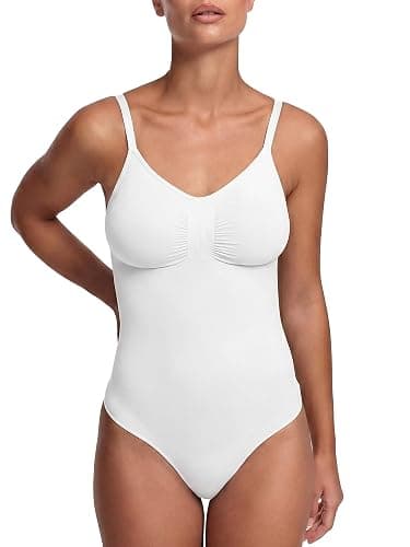 creamy fabrics Damen Figurformender Shapewear Bodysuit mit Slip-Rückenteil – Starke Kompression für Bauch & Taille – Nahtloser Body mit Po-Lifting & Verstellbaren Trägern - Image 1