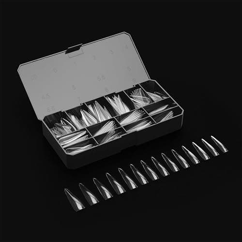 Apres Gel-X® Stiletto Box of Nail Tips | 280 Gel-X Tips, Soft Tips, 14 Sizes 00-9 | Half-sizes Included (Sculpted Stiletto Extra Long, 280 Count) thumbnail 6