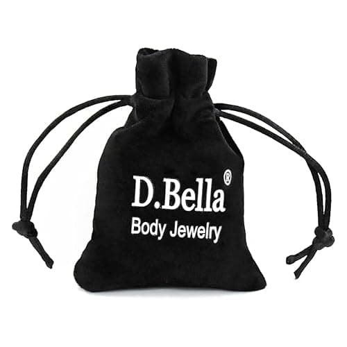 D.Bella 14G Stainless Steel Belly Button Rings 10mm 3/8" Barbell Belly Navel Rings Piercing for Women thumbnail 6