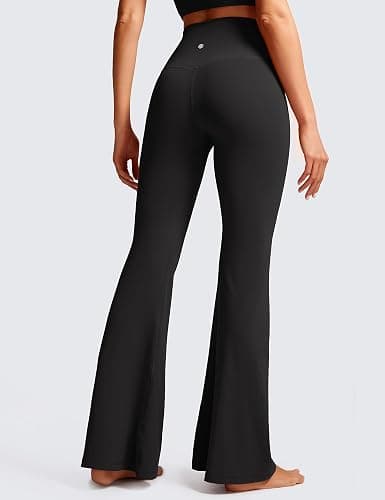 CRZ YOGA Butterluxe Crossover Flare Leggings for Women 29'' / 31'' / 33" - High Waist V Cross Bootcut Bell Bottoms Yoga Pants thumbnail 2